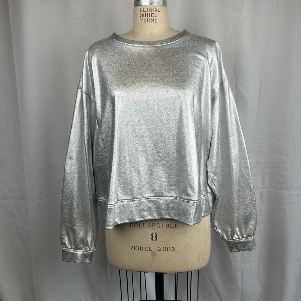 Pilcro by Anthropologie Silver Sweatshirt